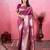 magenta zari weaving motifs saree with woven pallu