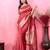 red zari weaving motifs saree with woven pallu