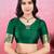 green zari woven saree with blouse