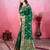 green zari woven saree with blouse