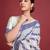 navy blue all-over jacquard work saree 