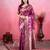 magenta zari woven saree with blouse