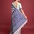 navy blue all-over jacquard work saree 