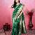 green zari woven saree with blouse