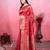 red zari woven saree with blouse