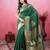 green zari weaving motifs saree with woven pallu