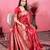 red zari woven saree with blouse