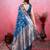 blue zari woven saree with blouse