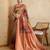 peach soft silk blend saree with blouse