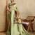 green soft silk blend saree with blouse