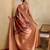 peach soft silk blend saree with blouse