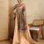 brown soft silk blend saree with blouse