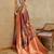 peach soft silk blend saree with blouse