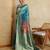 blue soft silk blend saree with blouse