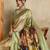 green soft silk blend saree with blouse