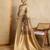 beige soft silk blend saree with blouse
