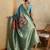 blue soft silk blend saree with blouse