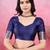 navy blue zari woven saree with blouse