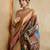 brown soft silk blend saree with blouse