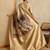 beige soft silk blend saree with blouse