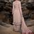 Peach faux georgette embroidery work wedding wear palazzo set