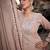 Peach faux georgette embroidery work wedding wear palazzo set