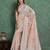 beige viscose digital print saree with rich pallu