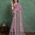 lavender viscose digital print saree with rich pallu