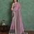 lavender viscose digital print saree with rich pallu