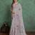 grey viscose digital print saree with rich pallu
