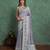 grey viscose digital print saree with rich pallu