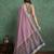 lavender viscose digital print saree with rich pallu