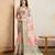 cream viscose digital print saree with rich pallu