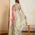 cream viscose digital print saree with rich pallu