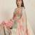 cream viscose digital print saree with rich pallu