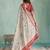 beige floral digital print silk blend saree