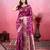 magenta zari woven all over motifs saree