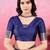navy blue zari woven all over motifs saree