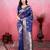 navy blue zari woven all over motifs saree