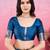 blue zari woven all over motifs saree