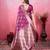 magenta zari woven all over motifs saree
