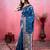 blue zari woven all over motifs saree