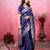 navy blue zari woven all over motifs saree
