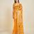 yellow soft organza intricate zari weaving saree