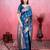 blue zari woven all over motifs saree
