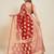 red soft organza intricate zari weaving saree