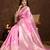 pink banarasi silk blend saree with intricate zari weaving