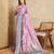 pink digital printed crackle silk blend saree