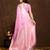 pink banarasi silk blend saree with intricate zari weaving