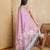 pink digital printed crackle silk blend saree